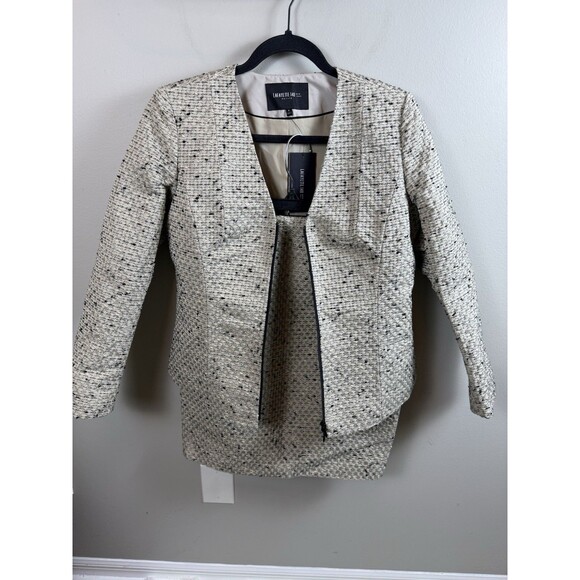 NWT Lafayette 148 Suit Skirt Tweed Jacket Old Money Designer Size 8 Petite NEW